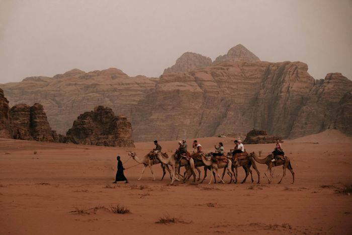 Camel ride in Wadi Rum, Jordan